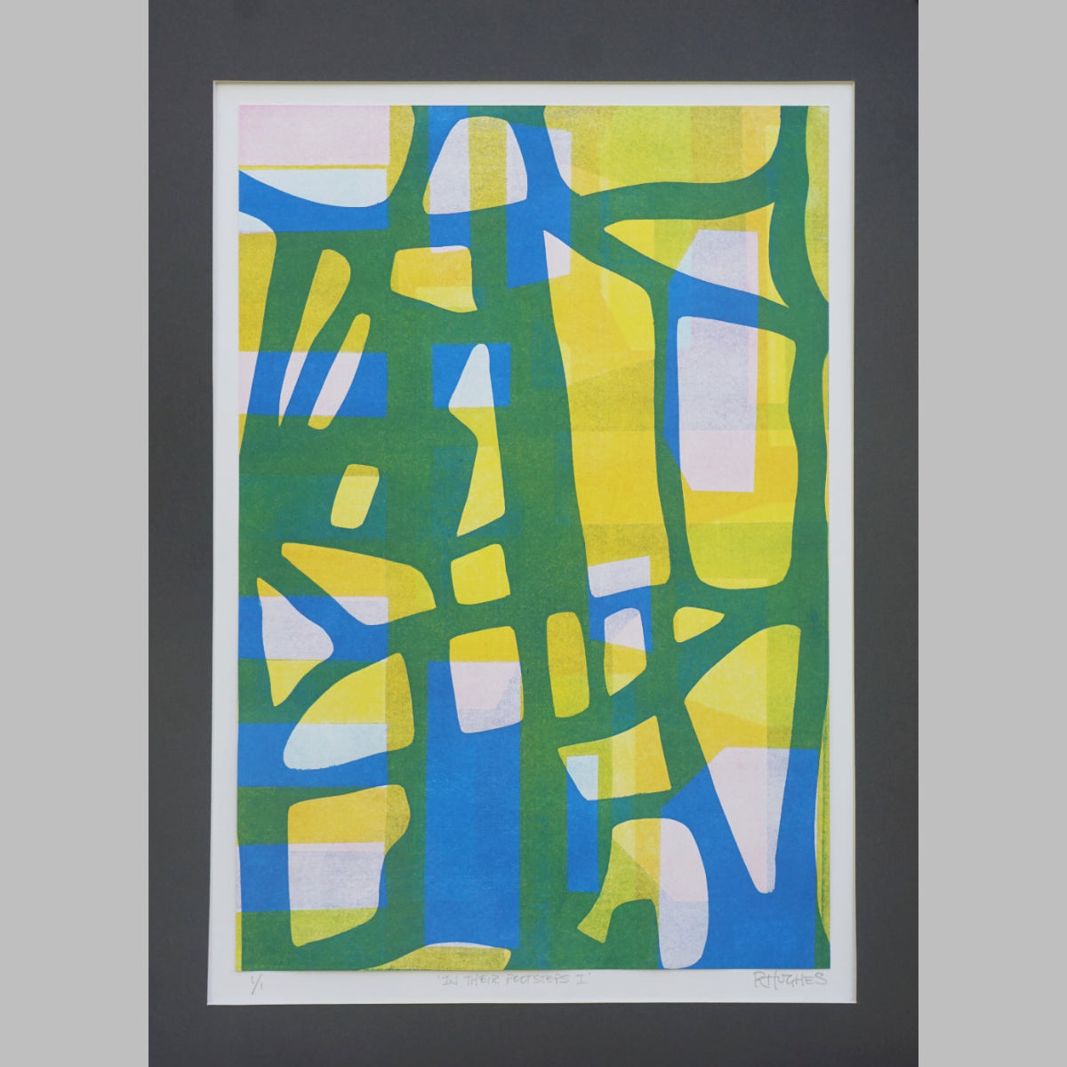 Abstract Monoprint 'In Their Footsteps I'