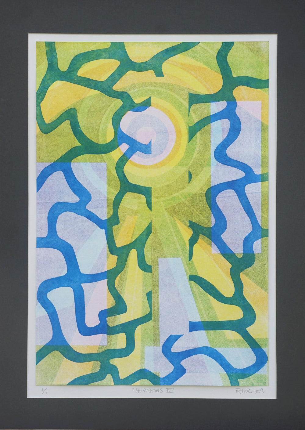 Abstract Monoprint 'Horizons IV'