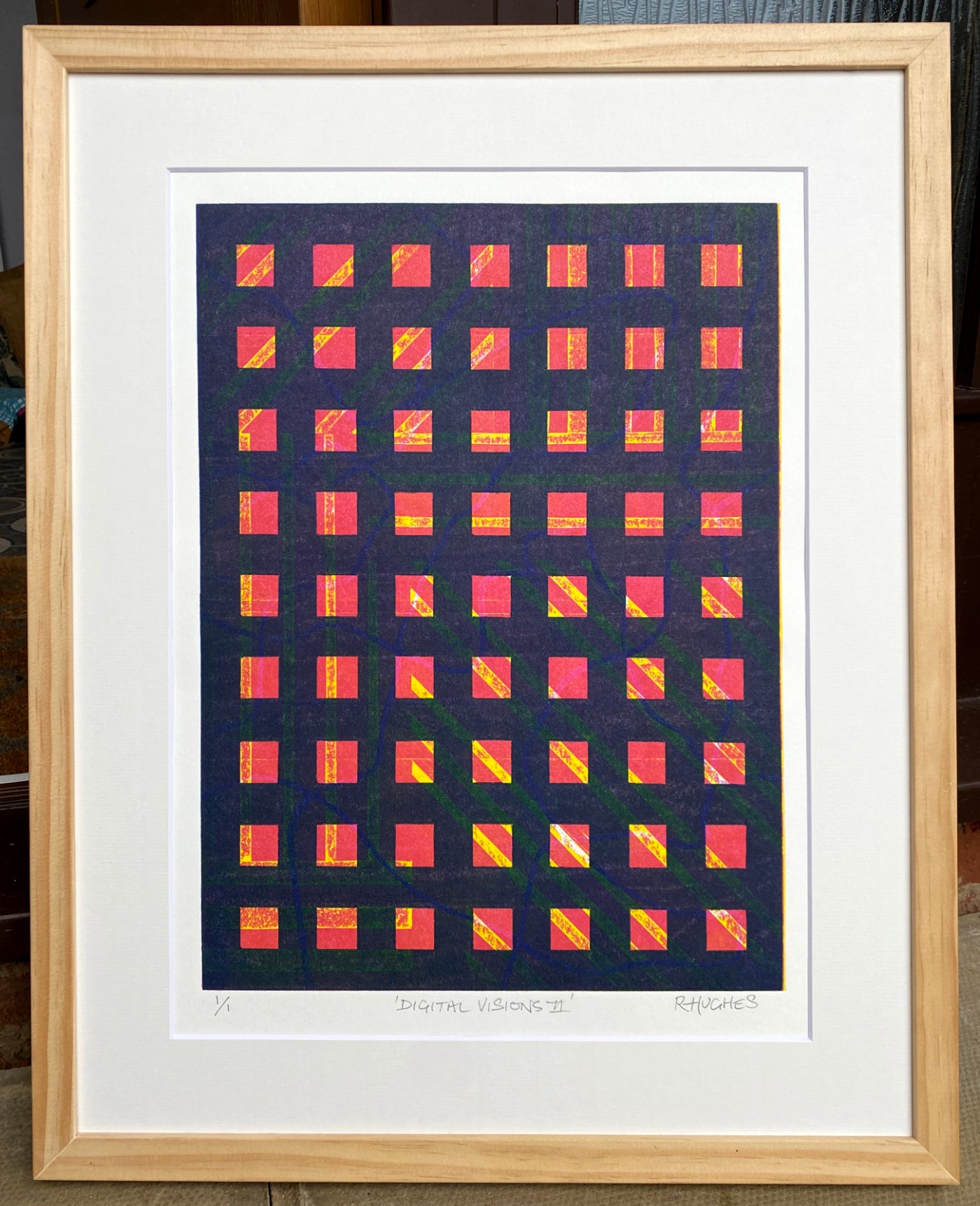 'Digital Visions II' - Unique Abstract Monoprint