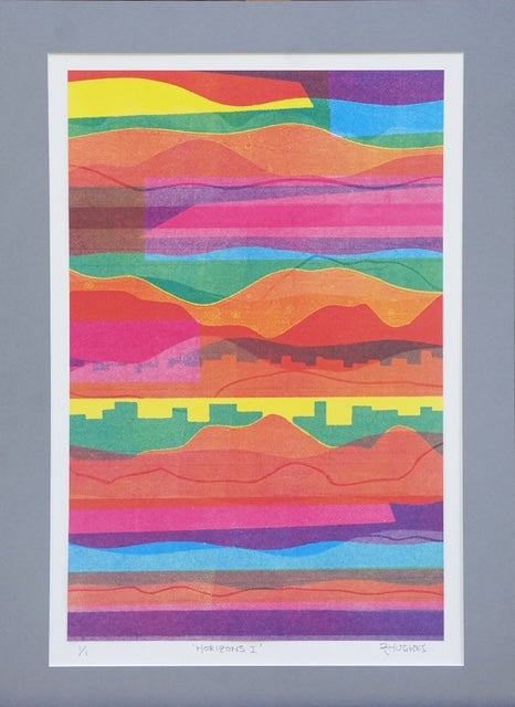 Abstract Monoprint 'Horizons I'