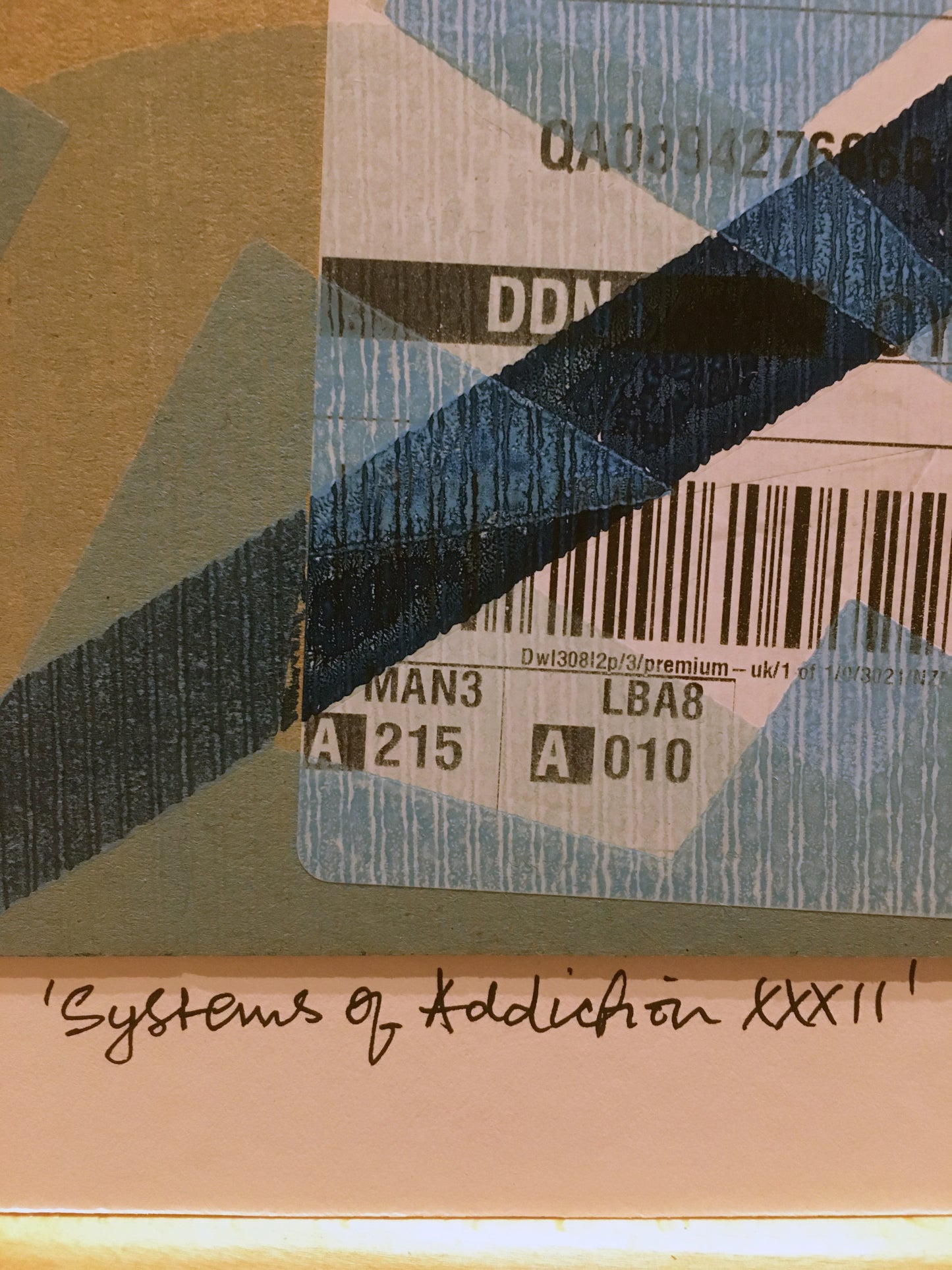 'Systems of Addiction 32' - Handmade Monoprint