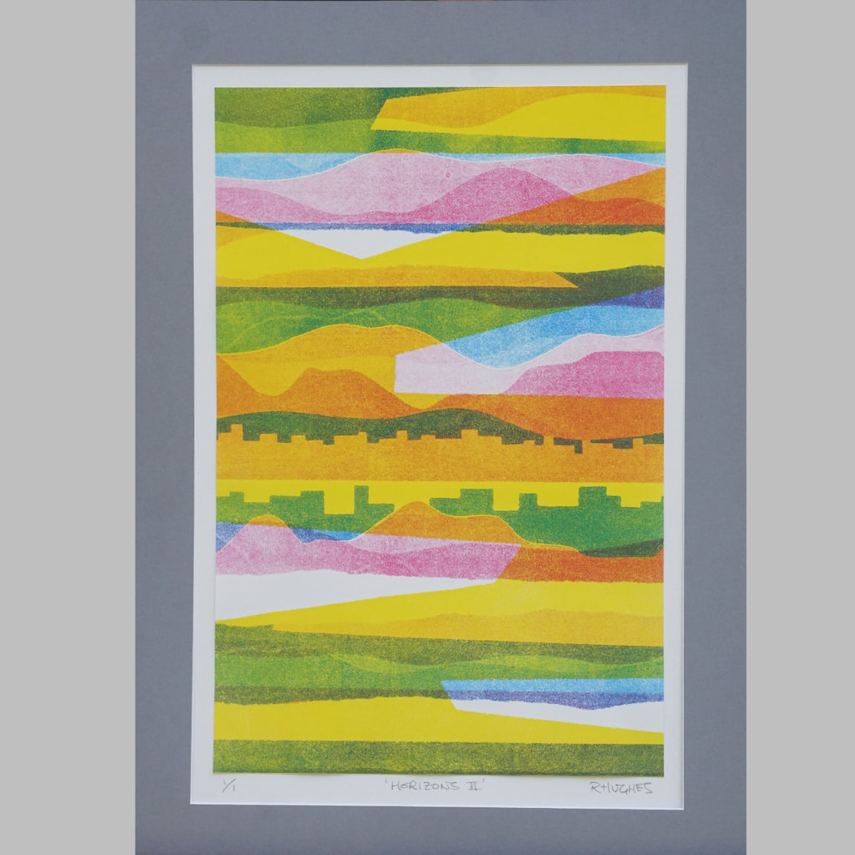 Abstract Monoprint 'Horizons II'