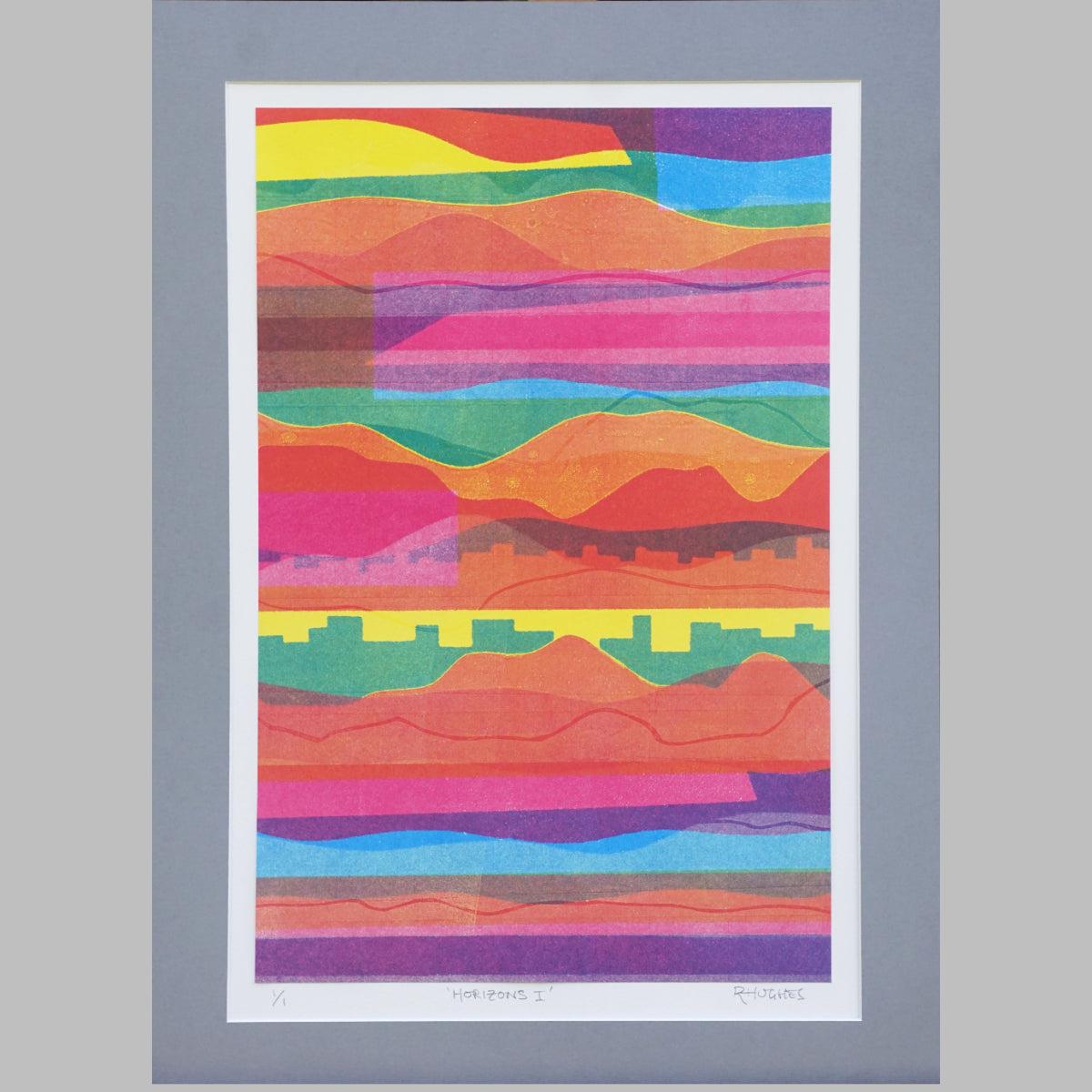 Abstract Monoprint 'Horizons I'