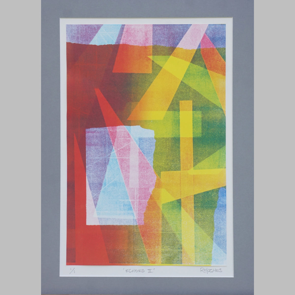Abstract Monoprint 'Echoes II'
