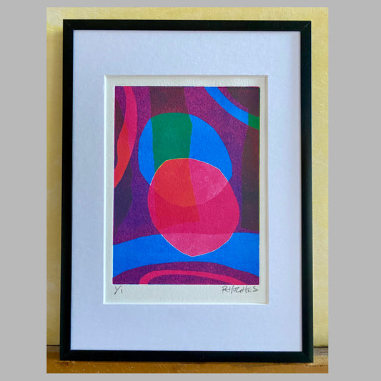 Small Framed Abstract Monoprint